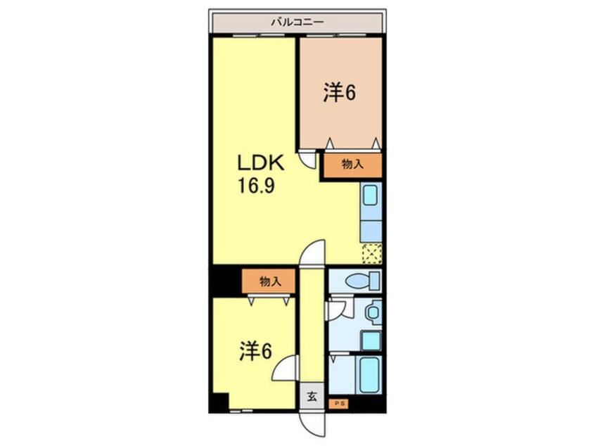 間取図 グロリオーサ甲東