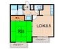 CASA DE 仁川 1LDKの間取り