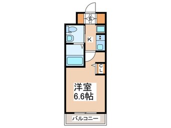 間取図 EC難波WEST-SIDEⅡﾍﾞｲﾌﾚｯｸｽ(504)
