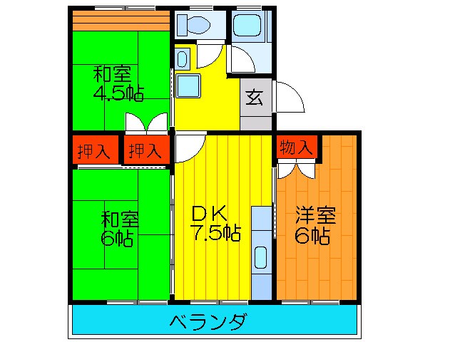 間取り図 柳町ハイツ