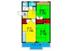 柳町ハイツ 2DKの間取り
