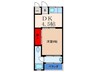 なかよしマンション東淀川 1DKの間取り