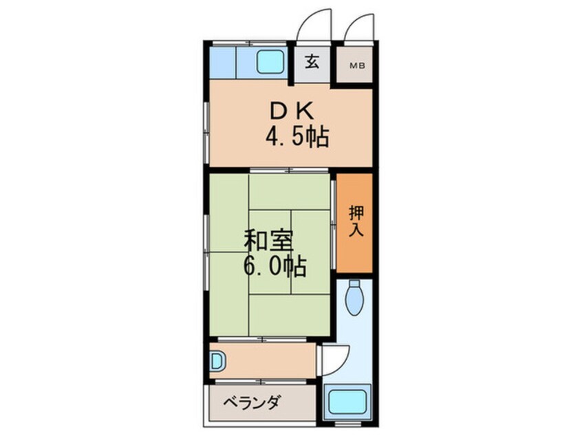 間取図 なかよしマンション東淀川