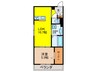 WEST GARDEN HILLS 1LDKの間取り