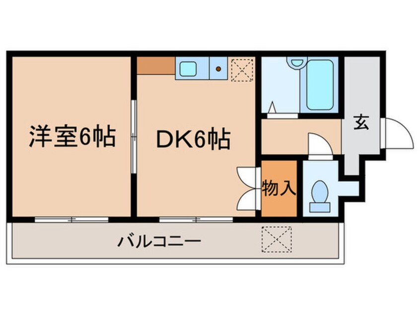 間取図 ﾌﾟﾗｻﾞﾀﾞｲｴ-瀬田