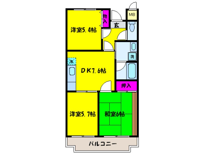 間取図 オリーブ阪南