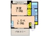 呉ビル 1LDKの間取り