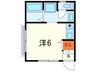 ハイツアビ－ロ－ド 1Rの間取り
