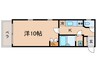 プレシャスコート 1Kの間取り