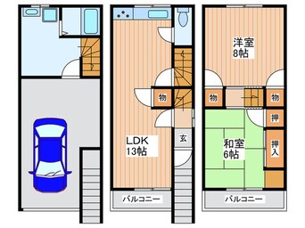 間取図 石原町貸家