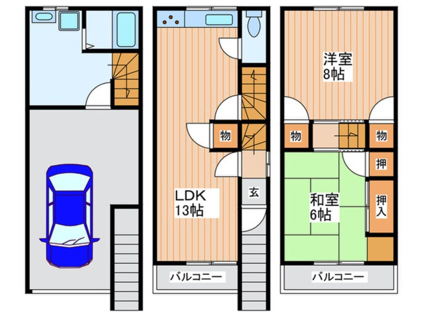 間取図 石原町貸家