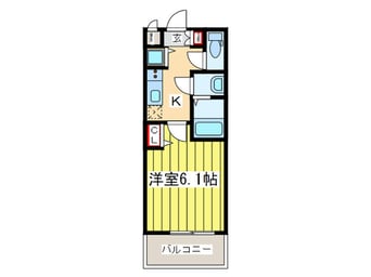 間取図 プレサンス上町台クレスト(1502)