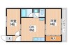 GM藤田町WEST 2DKの間取り