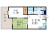ベルデ神光院 2LDKの間取り