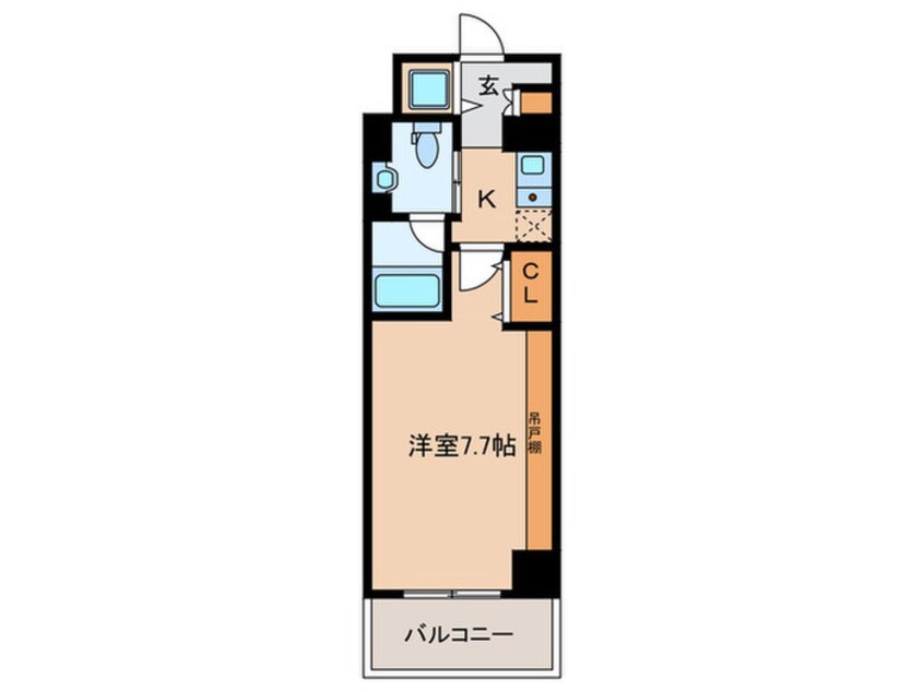 間取図 カルムイン天神橋