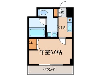 間取図 カルムイン天神橋