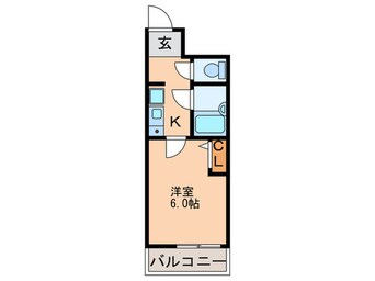 間取図 リーガル西天満（407）