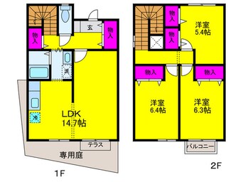 間取図 シェルタウンＤ棟