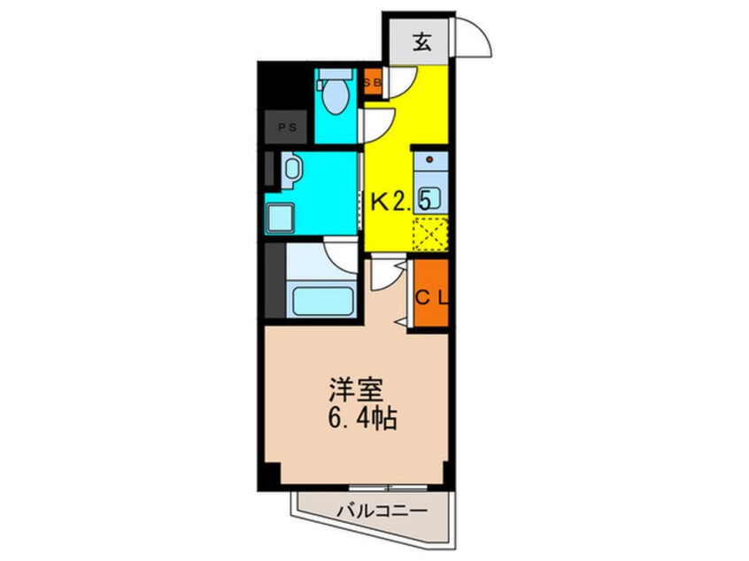 間取図 フォレステージュ北堀江