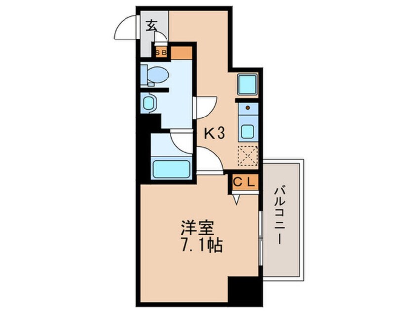 間取図 フォレステージュ北堀江