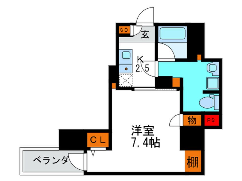間取図 フォレステージュ北堀江