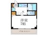 サンホワイトOS 1Kの間取り