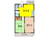 Blanc段上町 2DKの間取り
