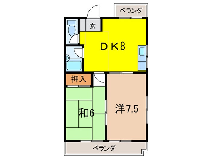 間取り図 Blanc段上町