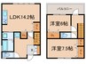 下京区七条御所ノ内南町貸家 2LDKの間取り