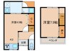 河本様貸家 2Kの間取り