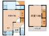 河本様貸家 2Kの間取り
