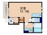 エルメゾン　ラクワット 1Rの間取り