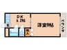 エスポワール田中2番館 1DKの間取り