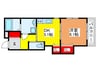 seesaw小路町 1DKの間取り