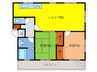イワオビル１０番館 2LDKの間取り