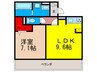 エクレール東太子 1LDKの間取り
