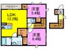 マ　シャンブル　A 2LDKの間取り