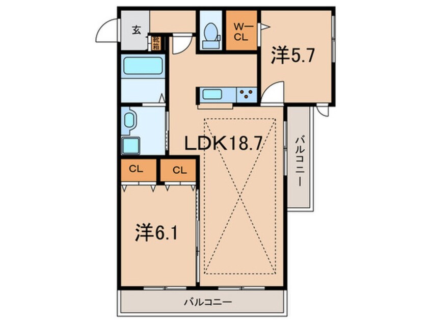 間取図 ア・ライヴ本山