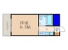 フロイデ東向日 1Kの間取り
