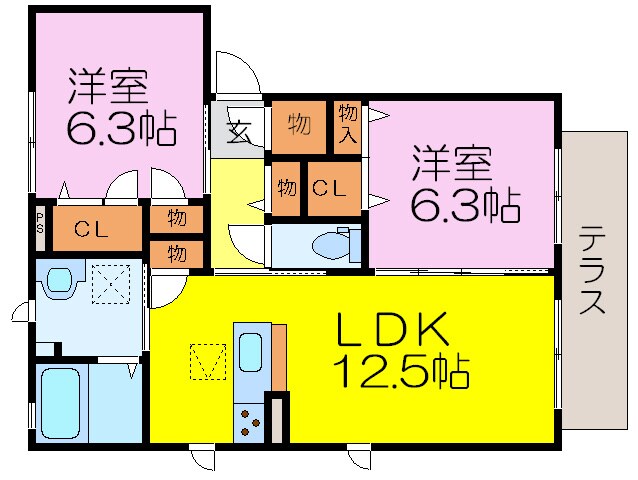 間取り図 マ　シャンブル　B
