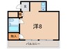 ＣＵＢＥ甲子園口 1Rの間取り