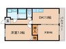 ロイヤルエクセーヌⅡ 2DKの間取り