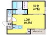 ルバート東住吉 1LDKの間取り