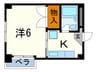 グリ－ンビラ北町 1Kの間取り