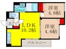クリエオーレ原町 2LDKの間取り