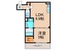 クリエオーレ原町 1LDKの間取り