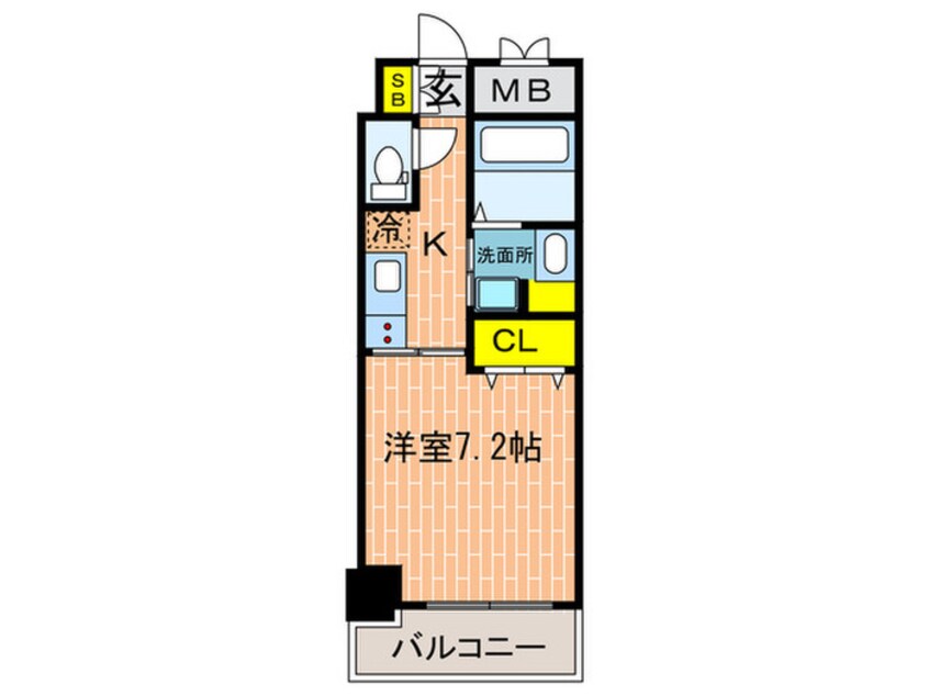 間取図 ﾚｼﾞﾃﾞﾝｽ神戸ｸﾞﾙｰﾌﾞHW(207)