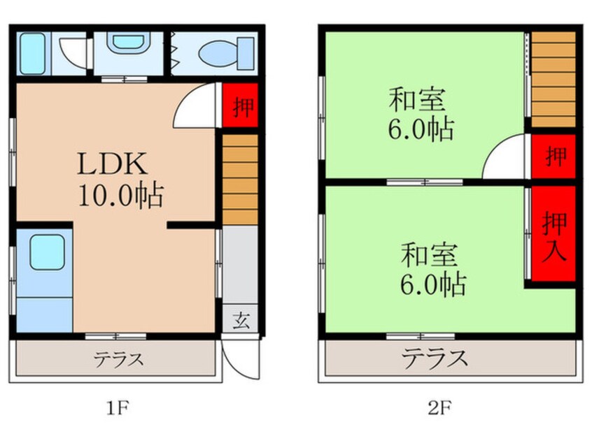 間取図 梶貸家