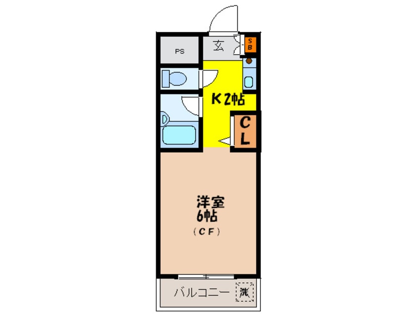間取図 サンローズ唐池