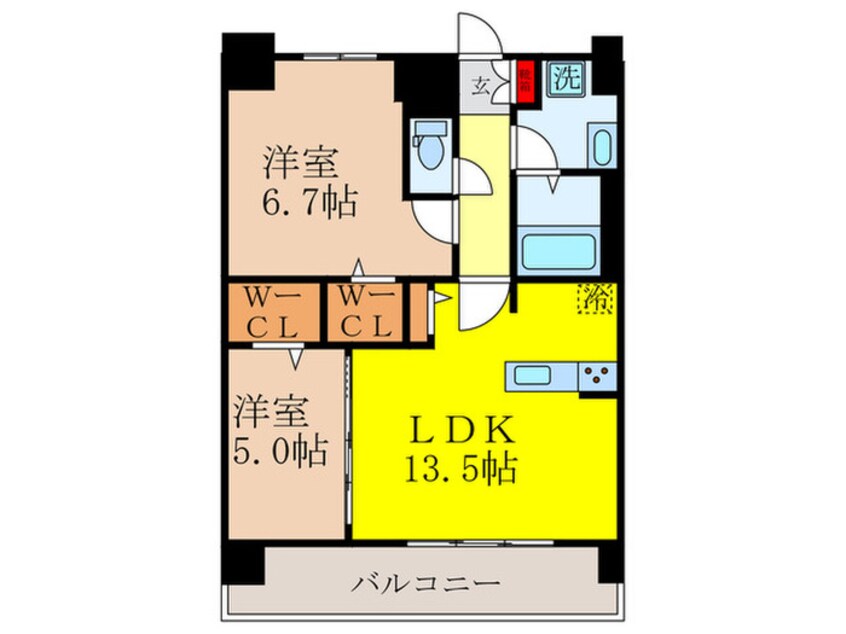 間取図 ディエスベアティ久宝寺口